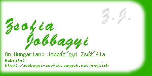 zsofia jobbagyi business card